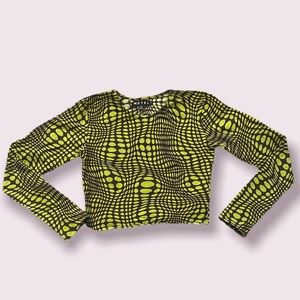 Motel Rocks Bonnie long sleeve crop top